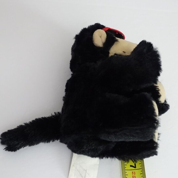 Chrisha Playful Plush Black Monkey Stuffed Animal With Red Sunglasses Whistles - Picture 8 of 8